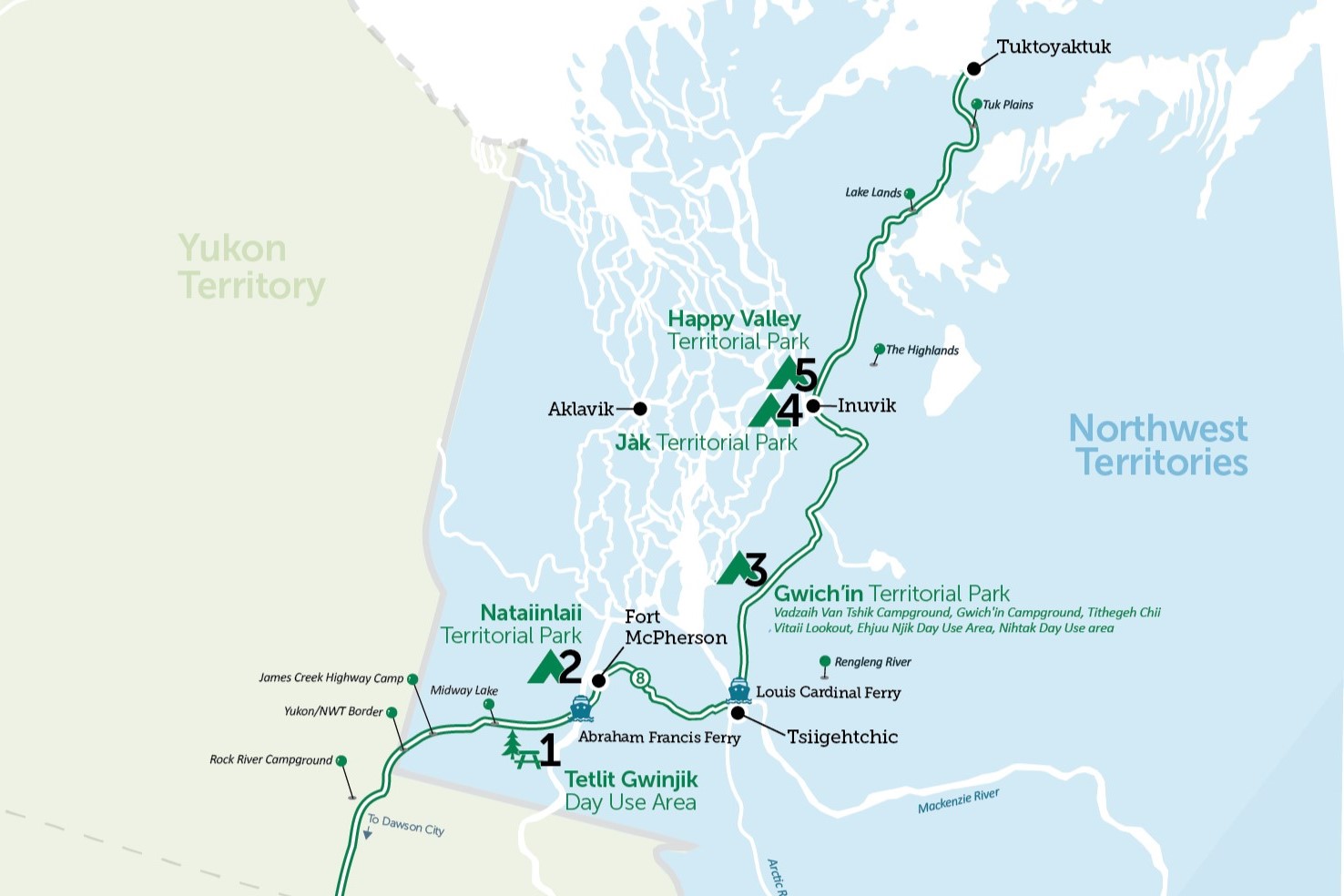 Dempster Road trip map WEB version
