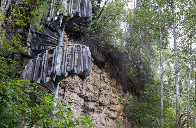 Spiral staircase, Louise Falls