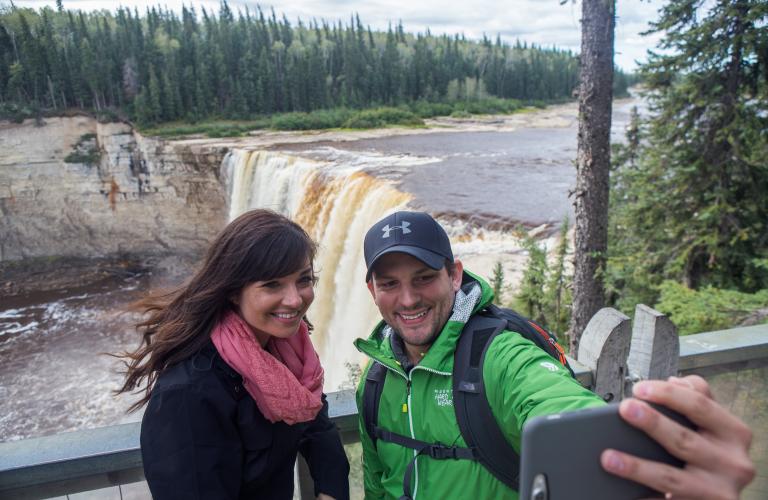Alexandra Falls, selfie photo