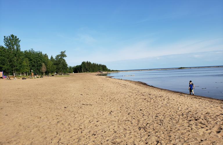Hay River beach view