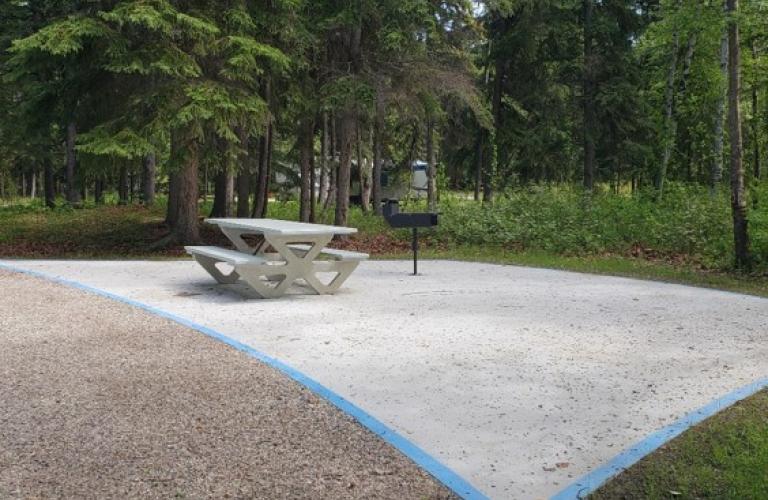 Wheelchair accessible (barrier-free) campsite at Hay River