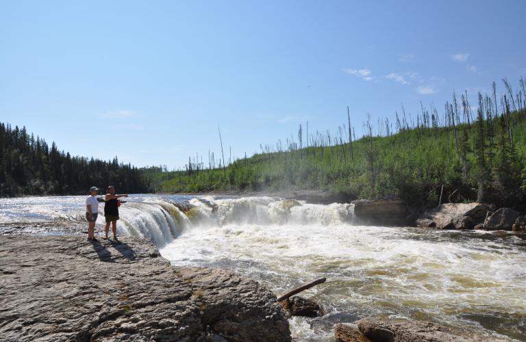 Coral Falls with visitors