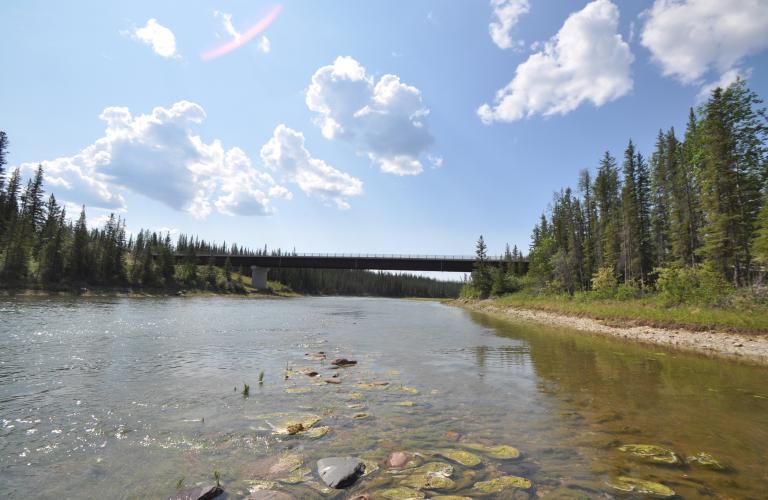 Kakisa River Riverbank Bridge
