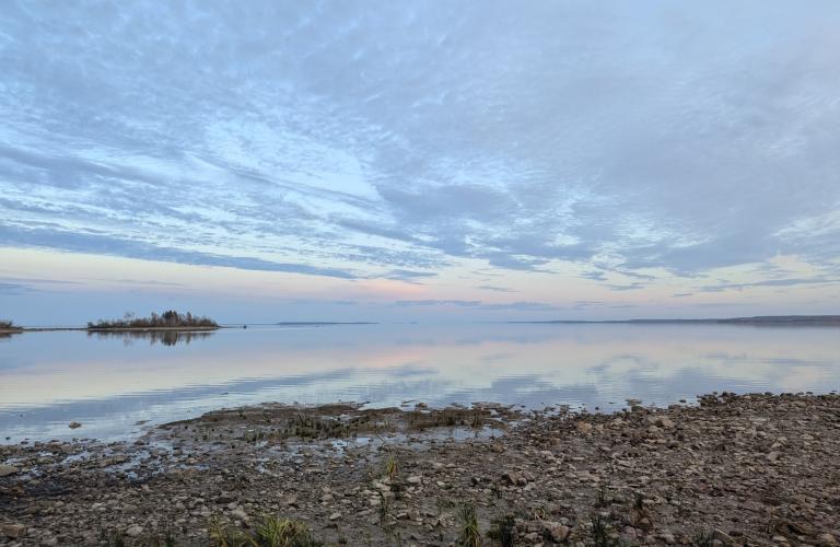 View from North Arm campground of Great Slave Lake
