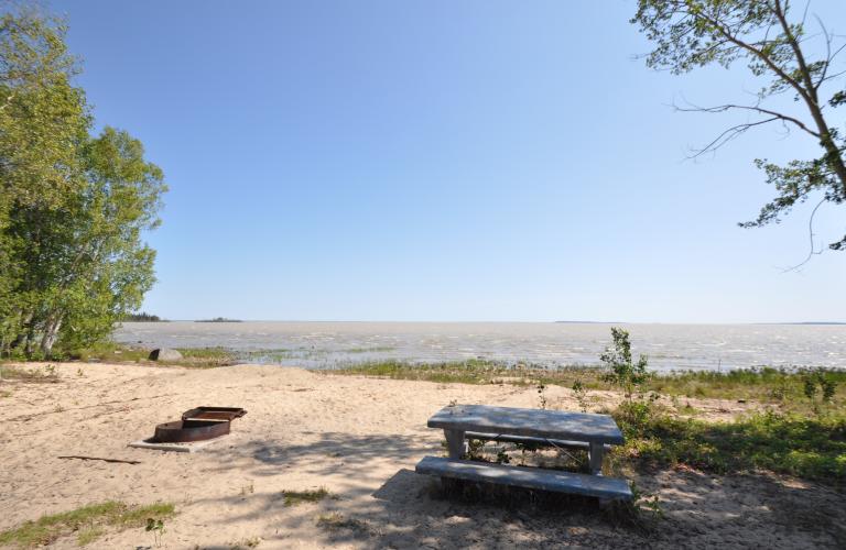 North Arm Day Use Area Beach and Picnic Table