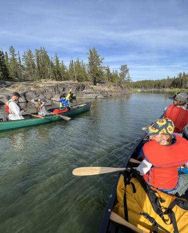 family canoeing