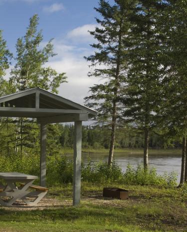 60th Parallel Campground Table Shelter 2