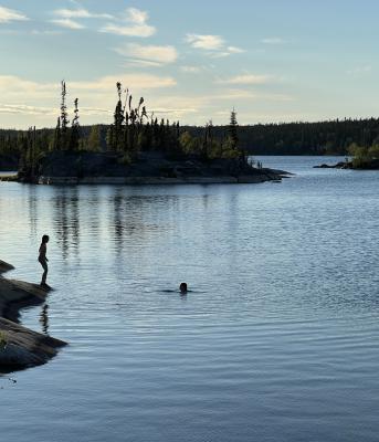 Hidden Lake sunset swim